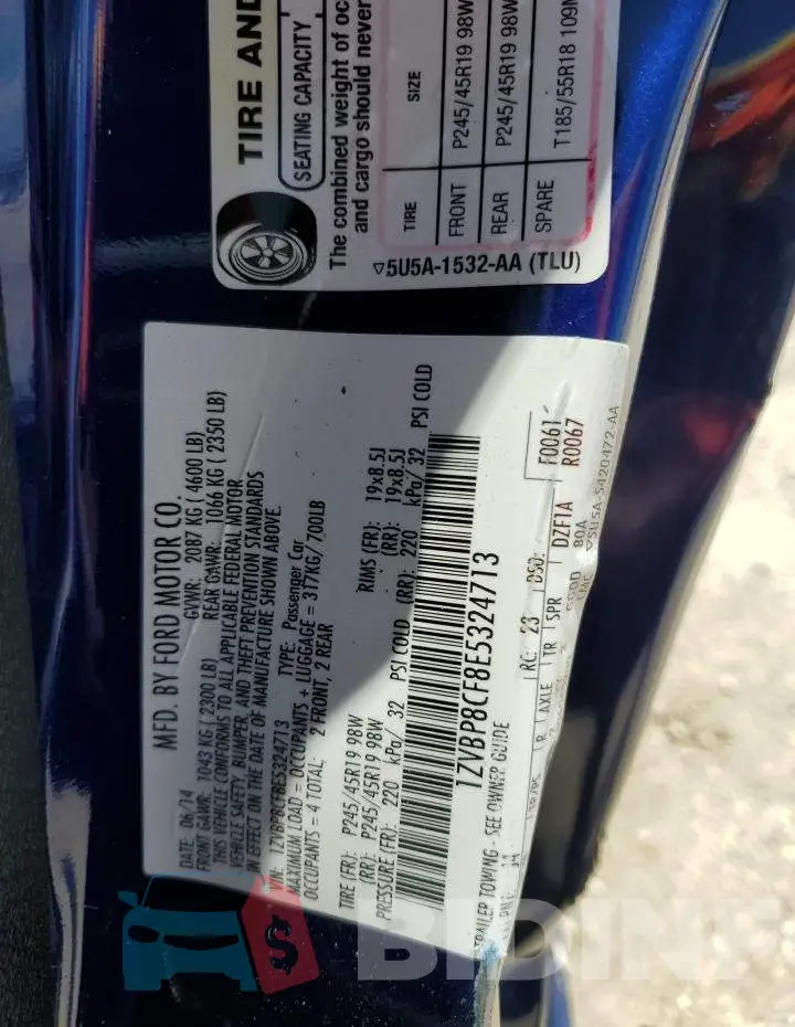 1ZVBP8CF8E5324713 Photo# 12