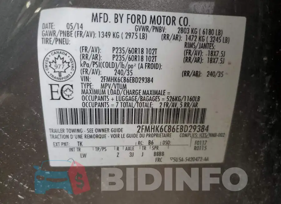 2FMHK6C86EBD29384 Photo# 14