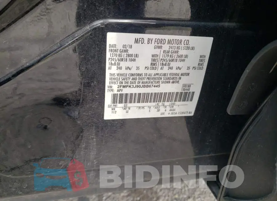 2FMPK3J90JBB67445 Photo# 13