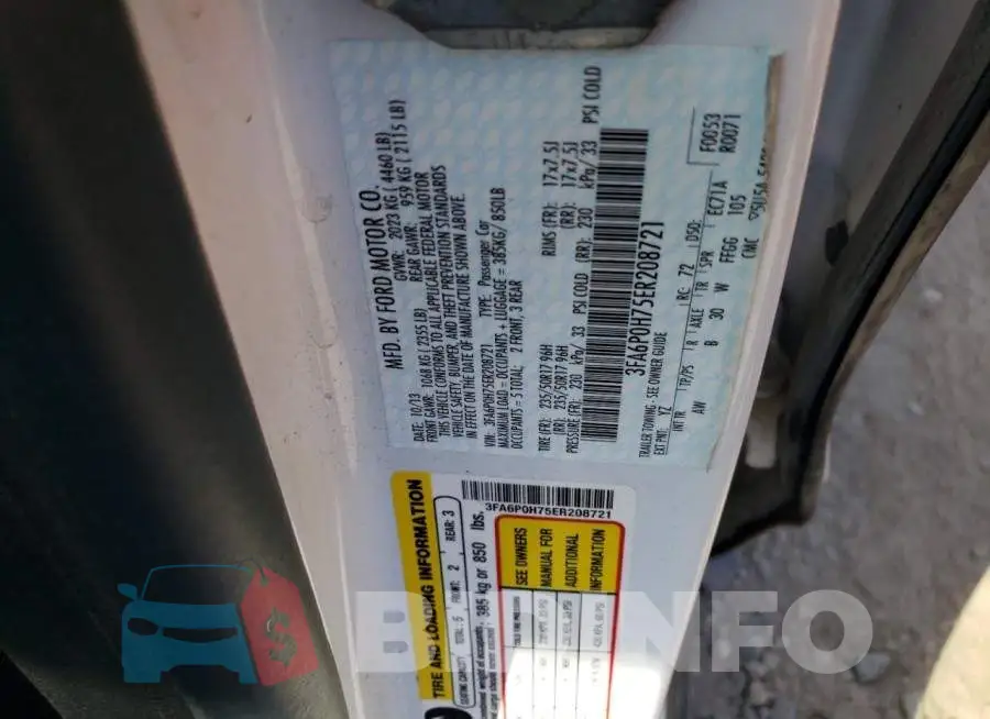 3FA6P0H75ER208721 Photo# 12