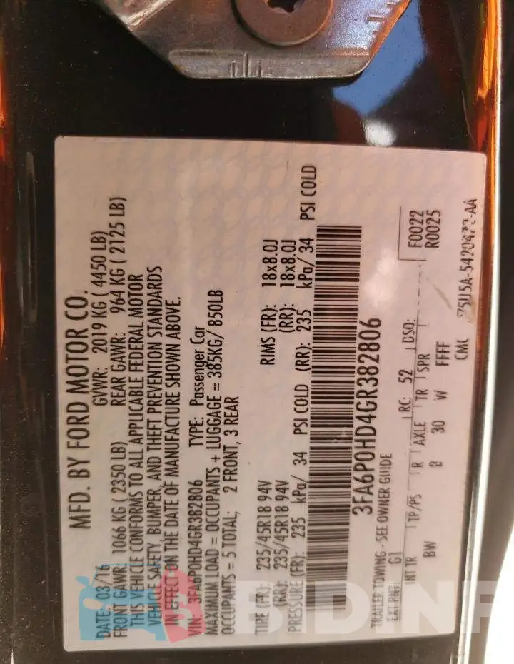 3FA6P0HD4GR382806 Photo# 12