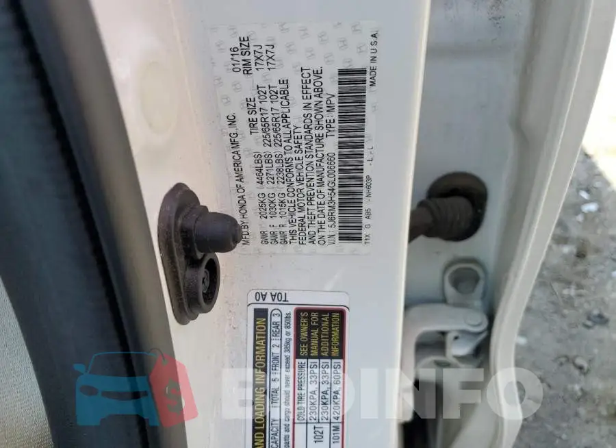5J6RM3H54GL006660 Photo# 13