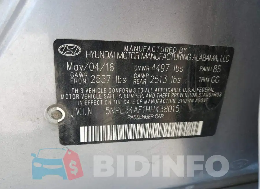 5NPE34AF1HH438015 Photo# 12