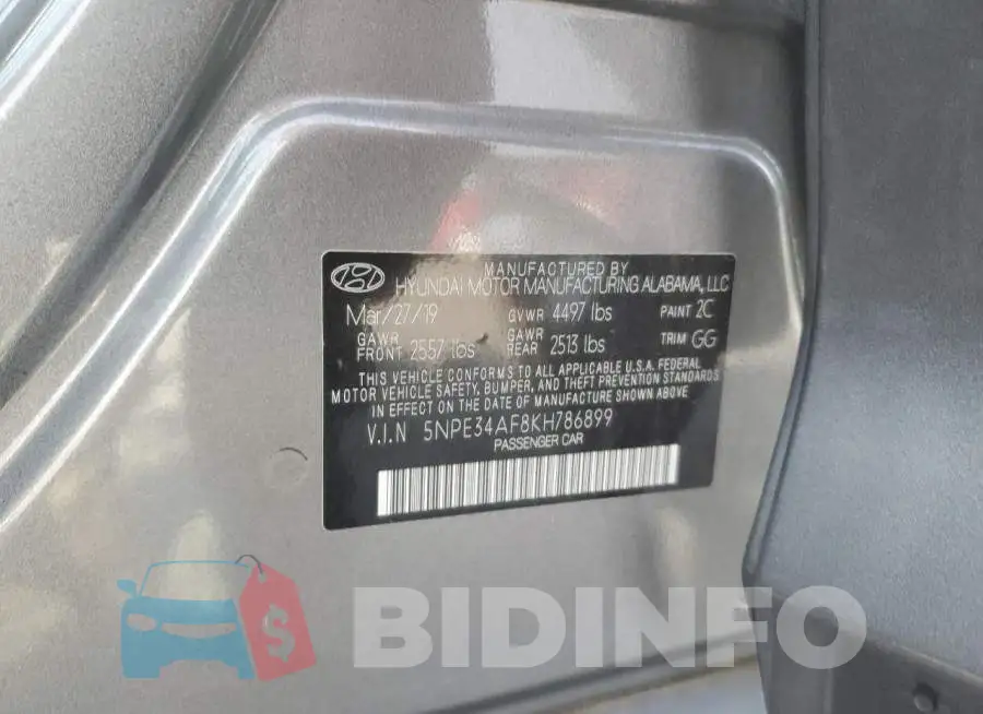 5NPE34AF8KH786899 Photo# 12
