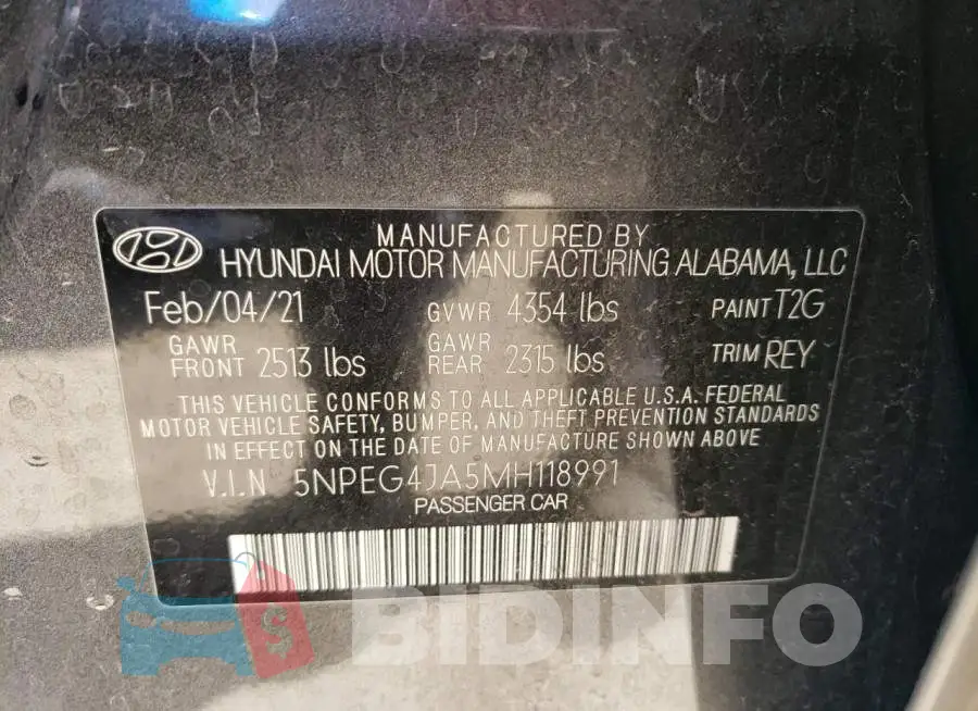 5NPEG4JA5MH118991 Photo# 12