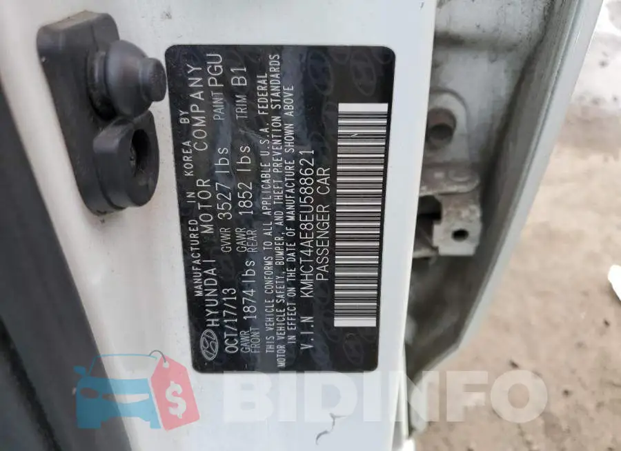 KMHCT4AE8EU588621 Photo# 12