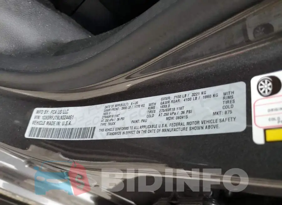 1C6SRFJT9LN324461 Photo# 12