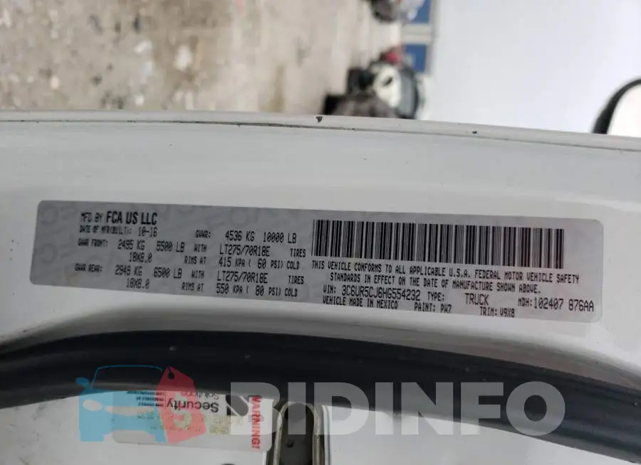 3C6UR5CJ6HG554232 Photo# 12