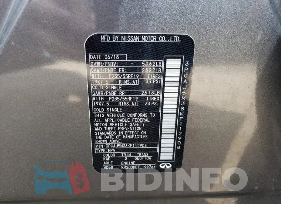 3PCAJ5M38KF112908 Photo# 14