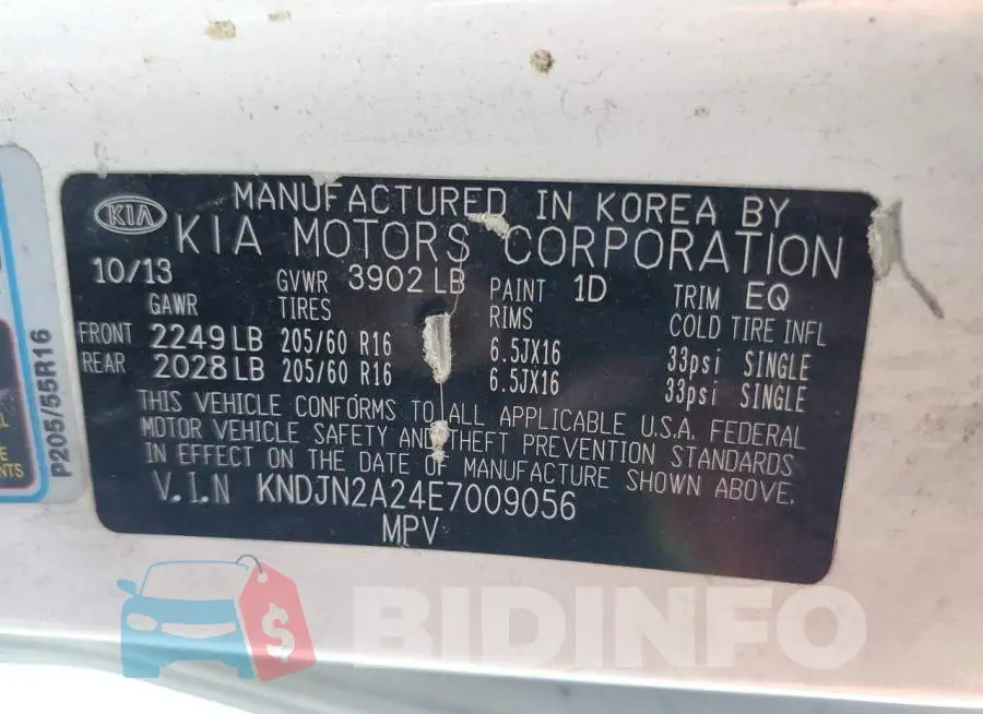 KNDJN2A24E7009056 Photo# 12