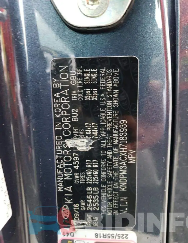 KNDPM3ACXH7183939 Photo# 12