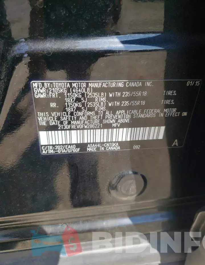 2T3DFREV0FW286221 Photo# 12