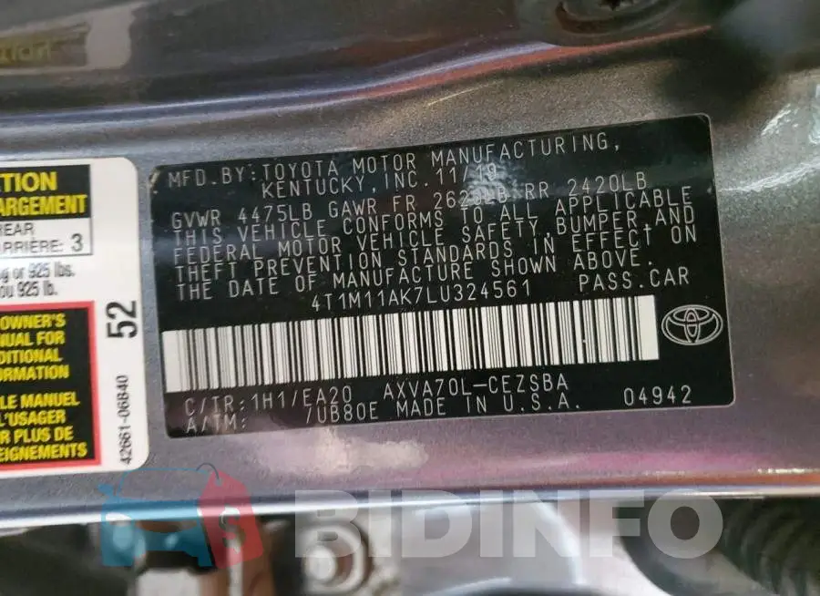 4T1M11AK7LU324561 Photo# 12