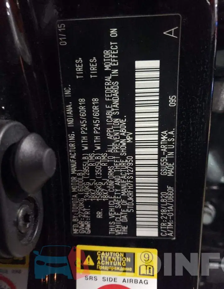 5TDJKRFH7FS127950 Photo# 14