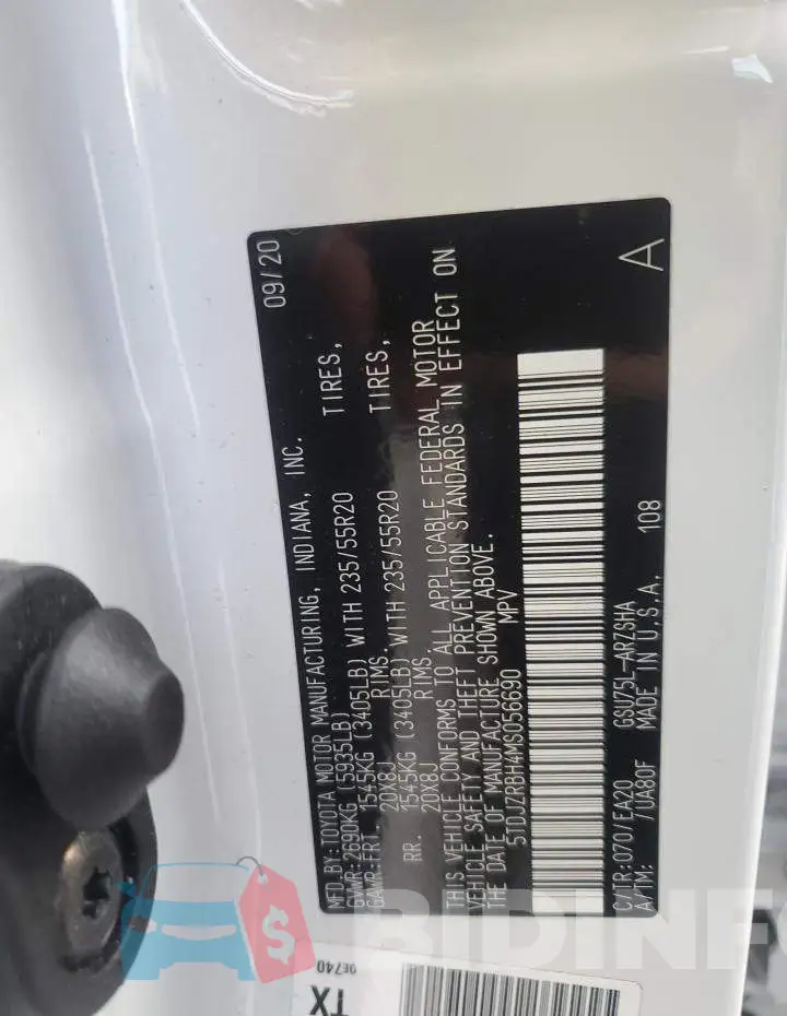 5TDJZRBH4MS056690 Photo# 13