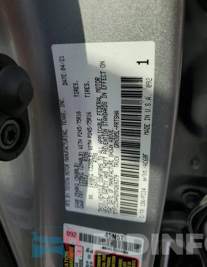 5TFCZ5AN2MX269379 Photo# 12
