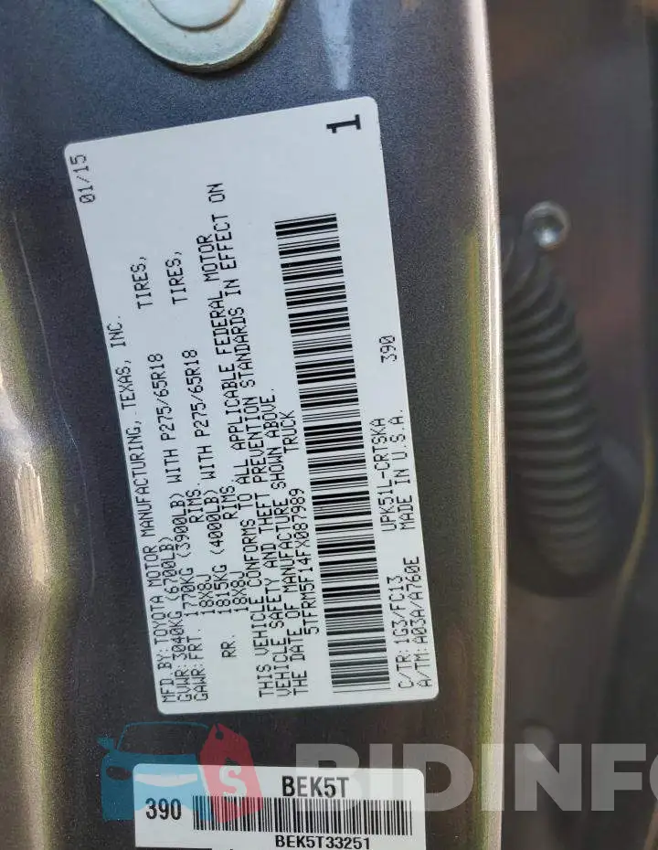 5TFRM5F14FX087989 Photo# 12