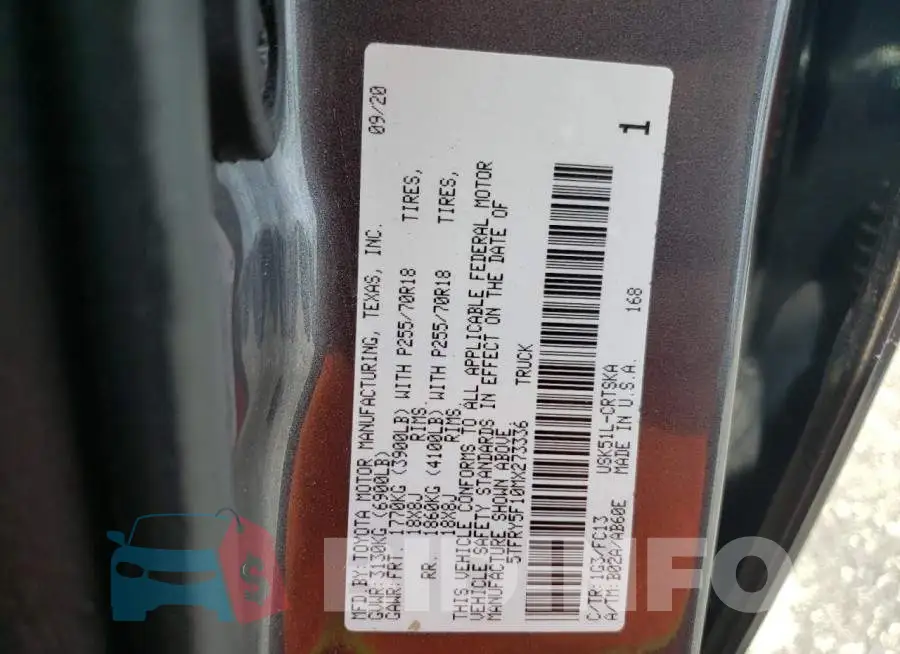 5TFRY5F10MX273336 Photo# 12