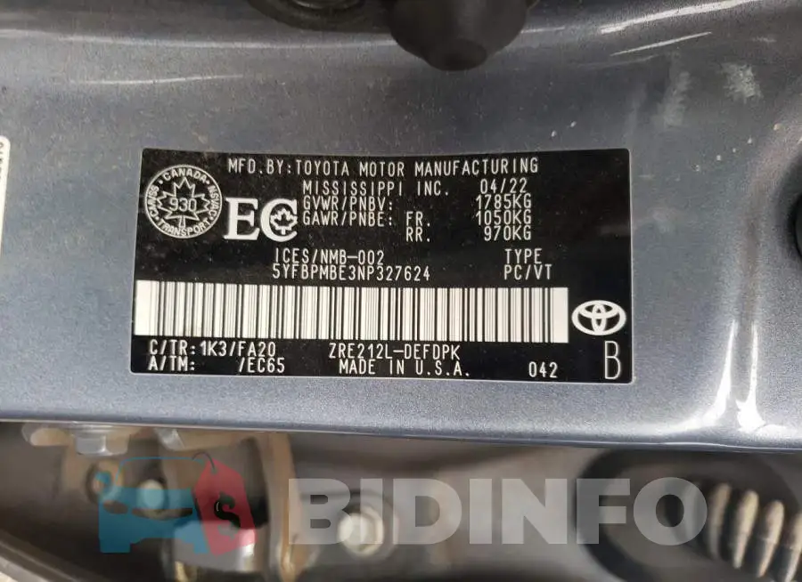 5YFBPMBE3NP327624 Photo# 13