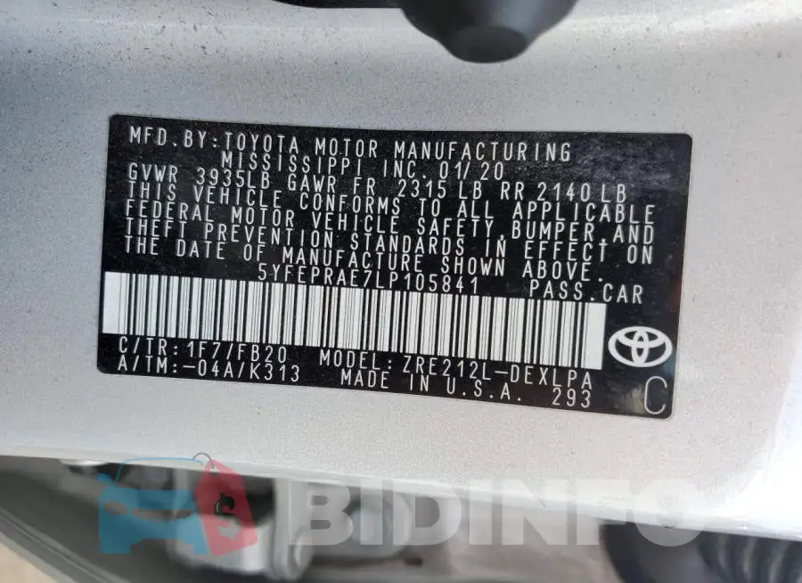 5YFEPRAE7LP105841 Photo# 13