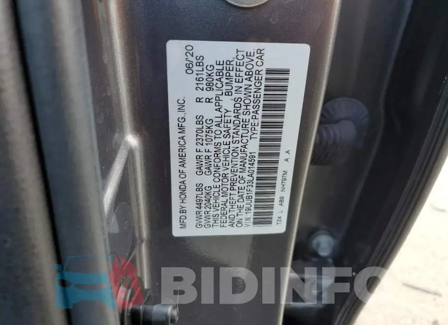 19UUB1F33LA014591 Photo# 13
