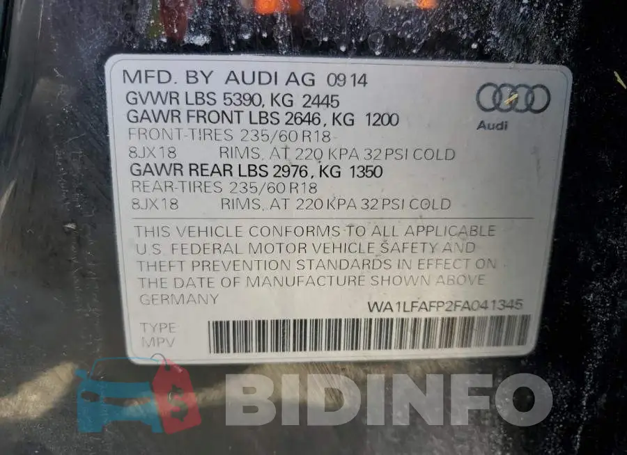 WA1LFAFP2FA041345 Photo# 12