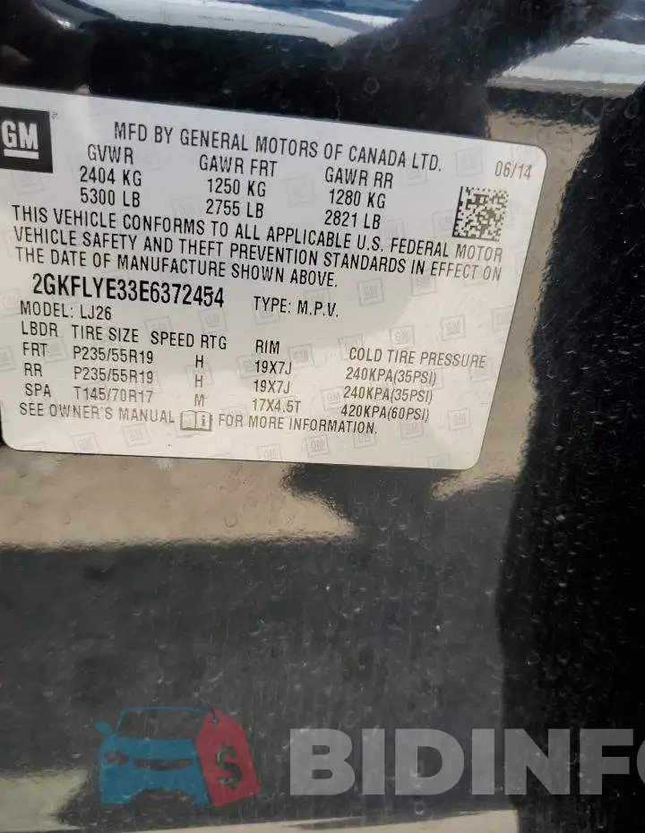 2GKFLYE33E6372454 Photo# 13