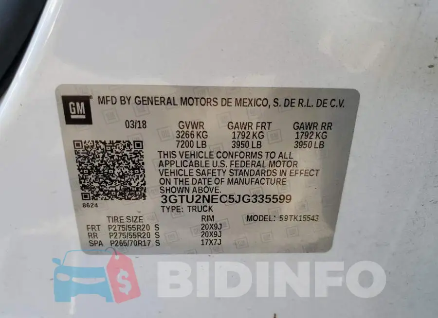 3GTU2NEC5JG335599 Photo# 12