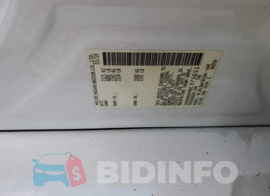 1N4AA6AV9KC375651 Photo# 12