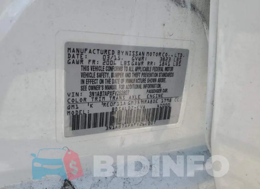3N1AB7APXFY262807 Photo# 12