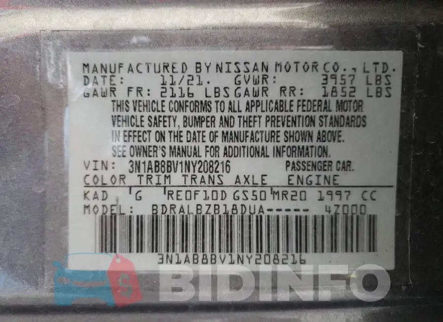 3N1AB8BV1NY208216 Photo# 12