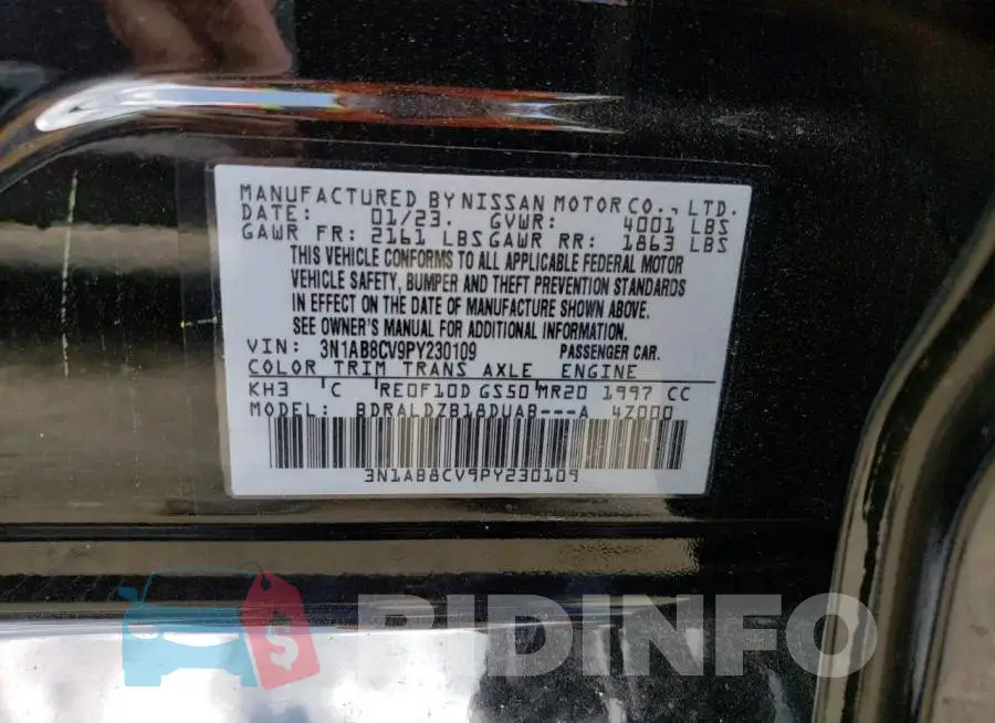 3N1AB8CV9PY230109 Photo# 12