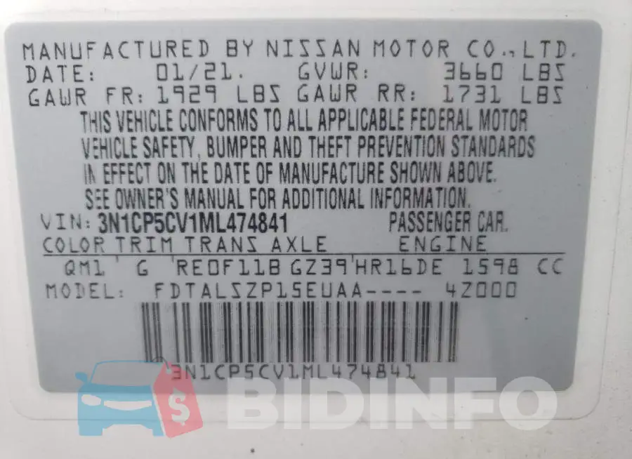 3N1CP5CV1ML474841 Photo# 12