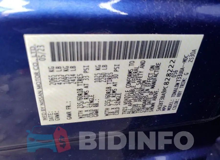 5N1BT3BA9PC828222 Photo# 13