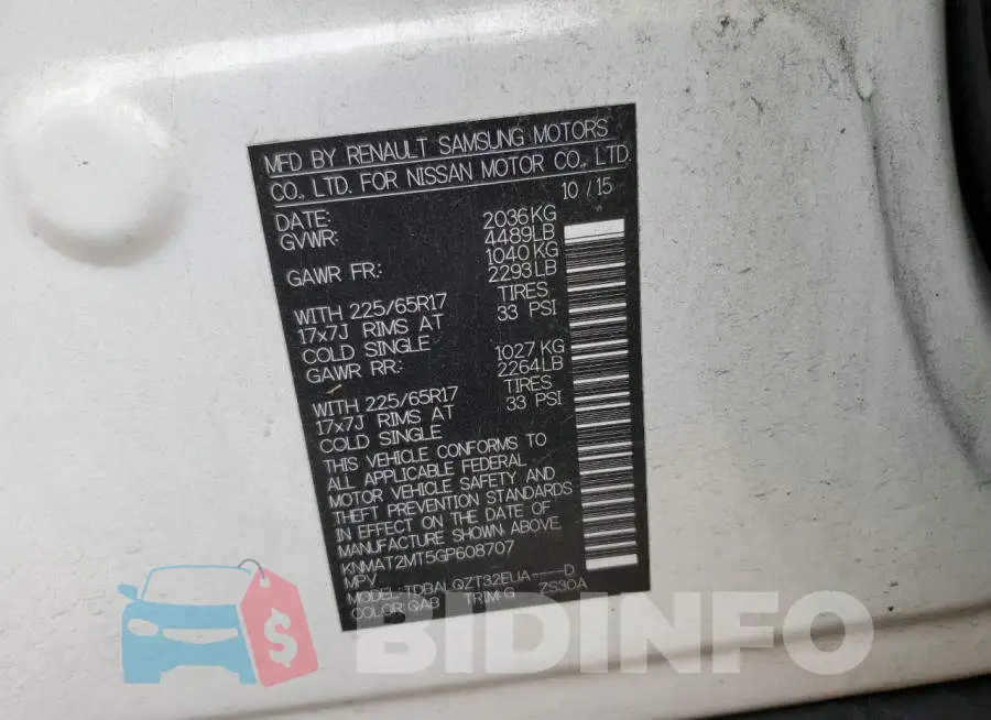 KNMAT2MT5GP608707 Photo# 12