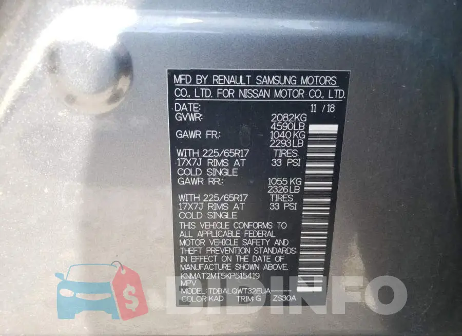 KNMAT2MT5KP515419 Photo# 13