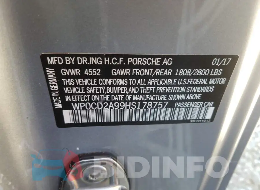 WP0CD2A99HS178757 Photo# 10