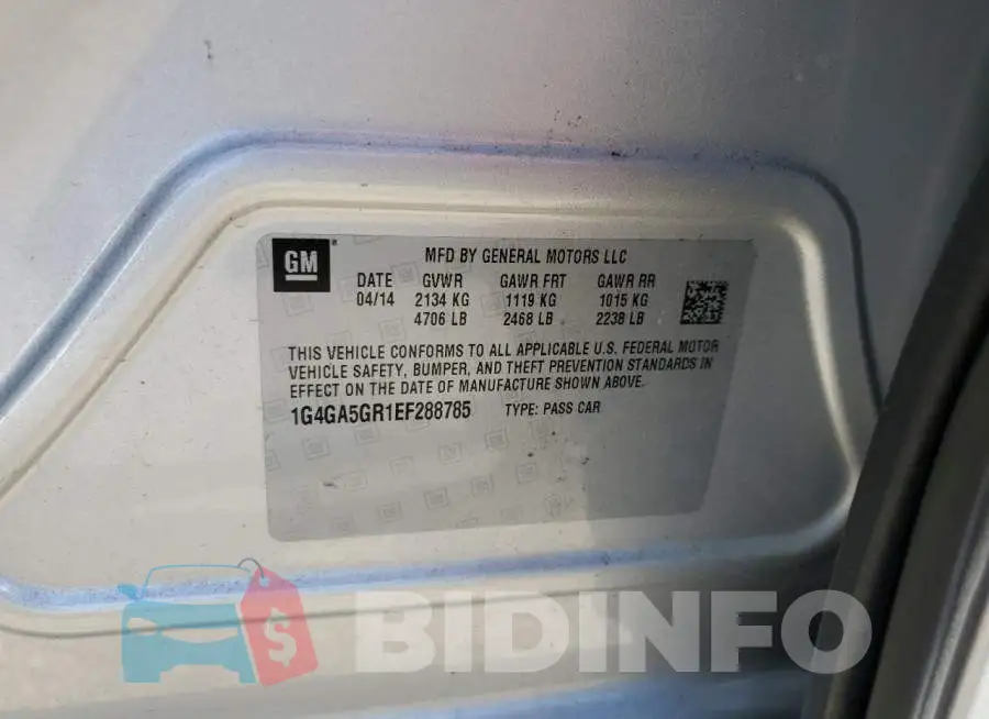 1G4GA5GR1EF288785 Photo# 12