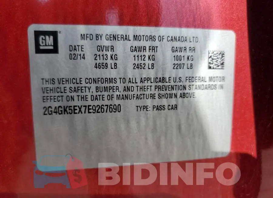 2G4GK5EX7E9267690 Photo# 12