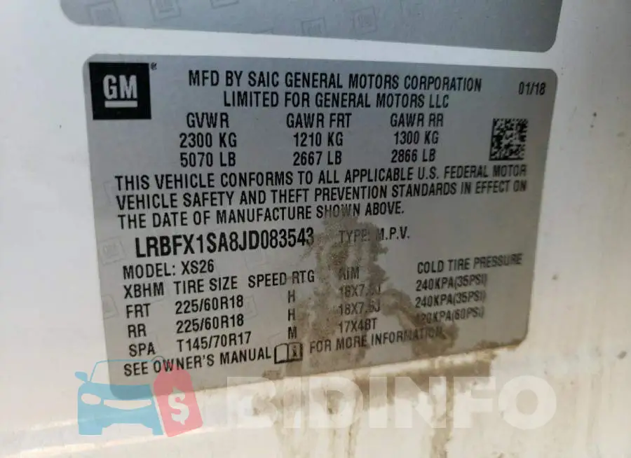 LRBFX1SA8JD083543 Photo# 13