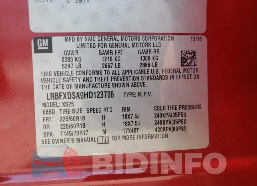 LRBFXDSA9HD123706 Photo# 13