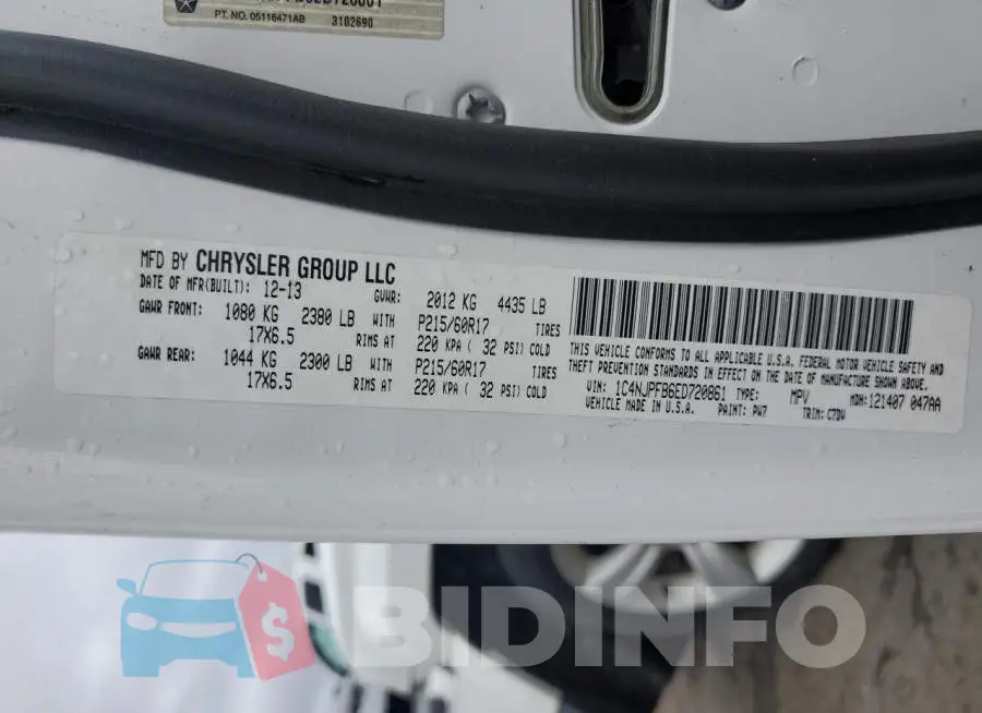 1C4NJPFB6ED720861 Photo# 13