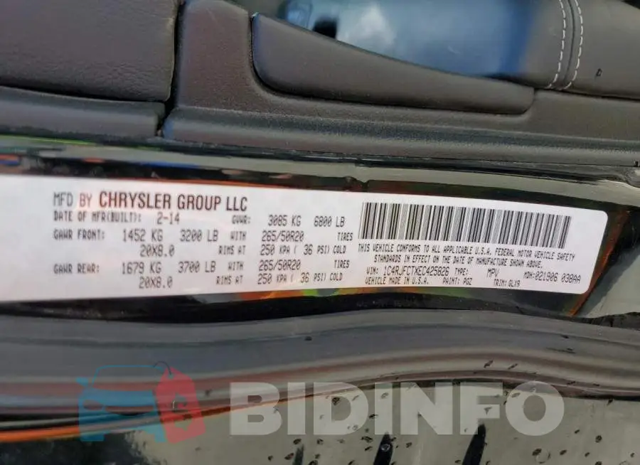 1C4RJFCTXEC425826 Photo# 14