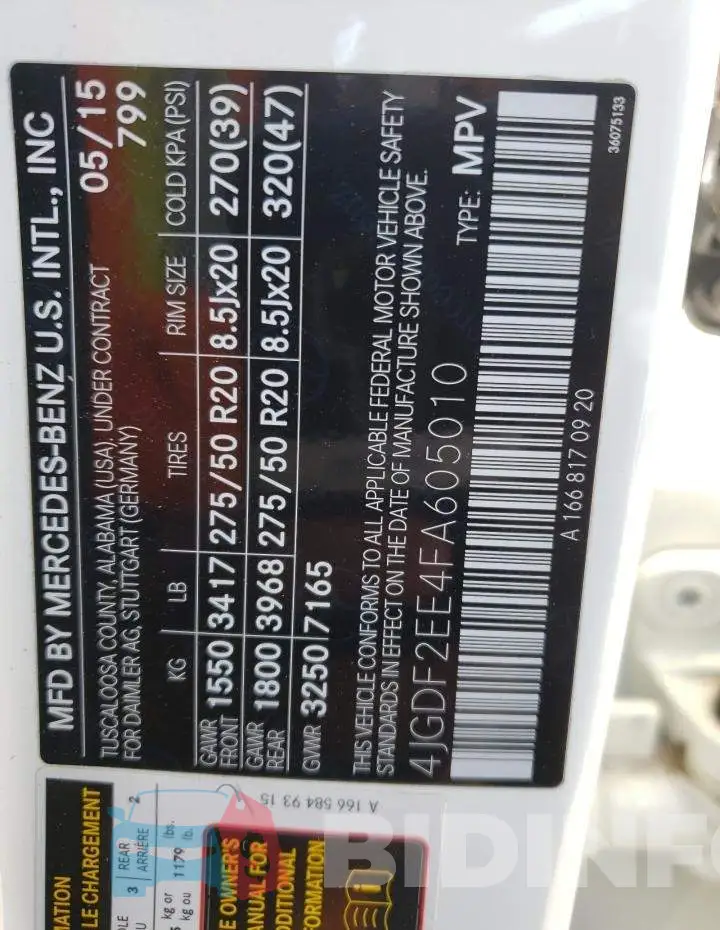 4JGDF2EE4FA605010 Photo# 13