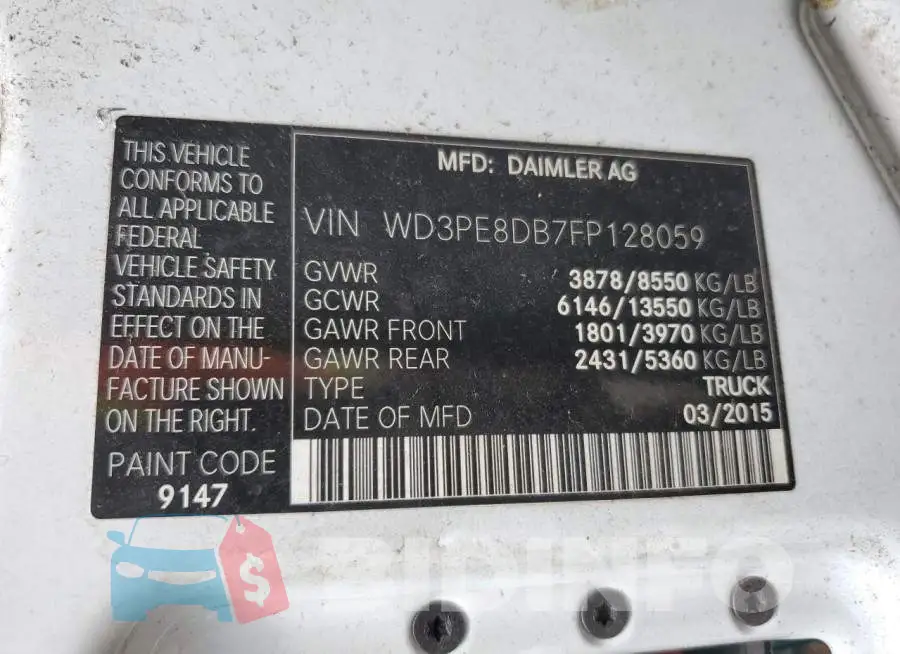 WD3PE8DB7FP128059 Photo# 14