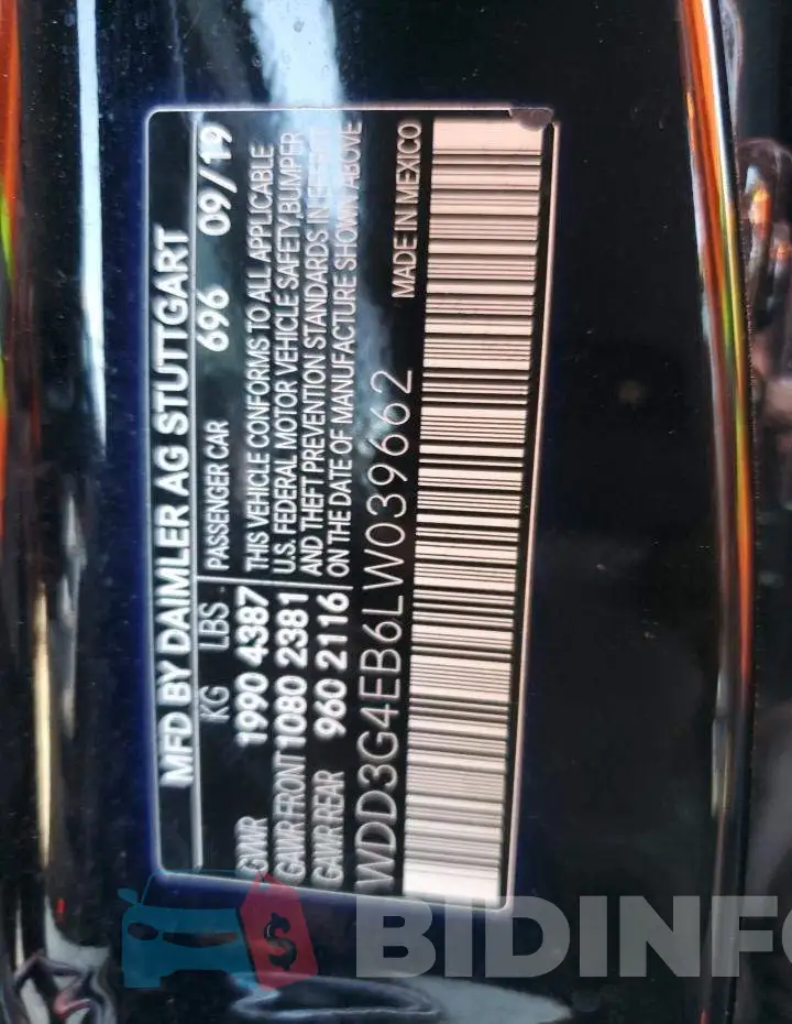 WDD3G4EB6LW039662 Photo# 12