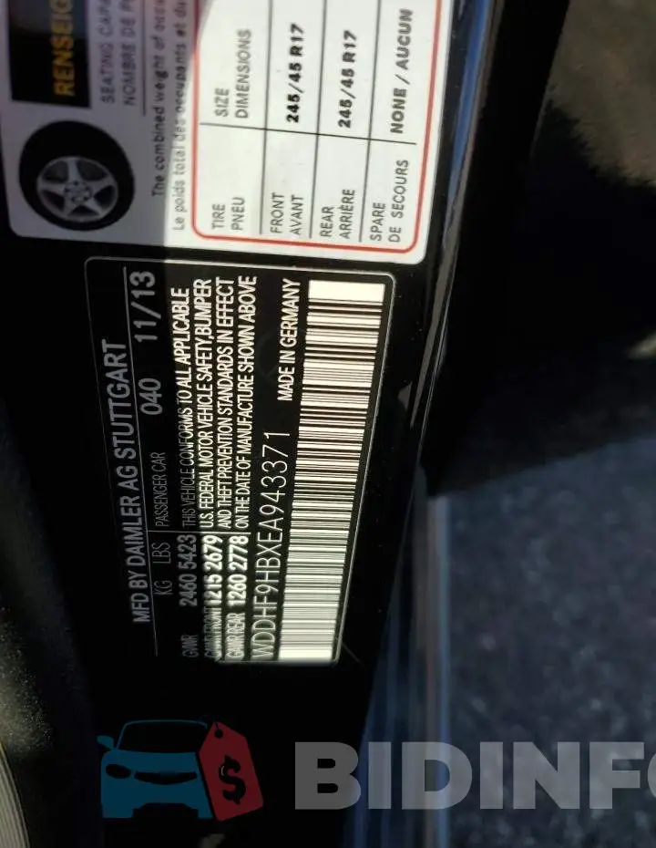 WDDHF9HBXEA943371 Photo# 12