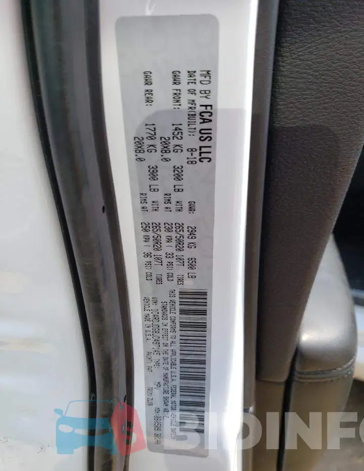 1C4RDJDG8JC497145 Photo# 14