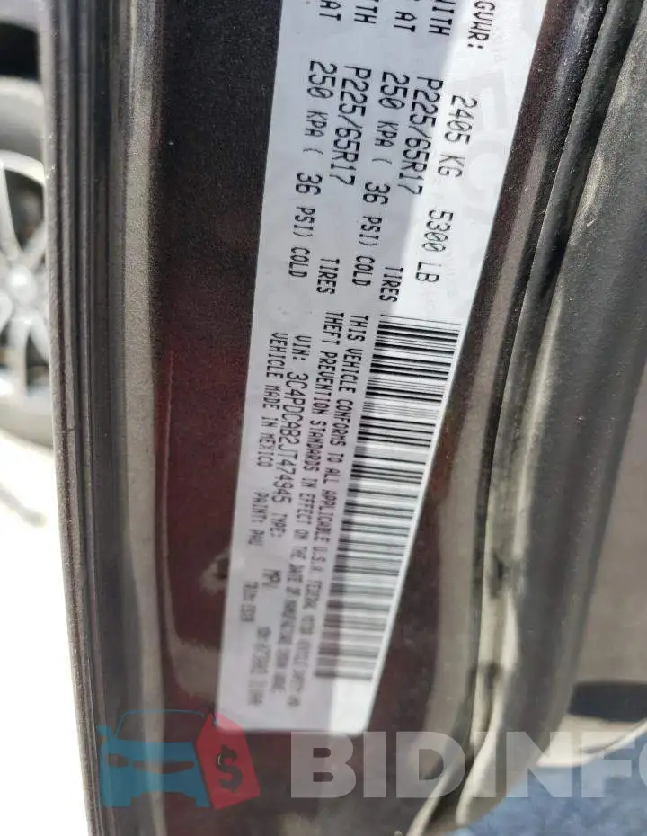 3C4PDCAB2JT474945 Photo# 12
