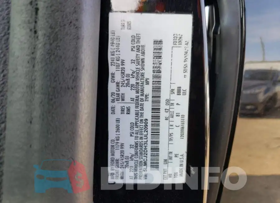5LMCJ2DH3LUL20909 Photo# 12